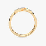 Pierścionek w Kształcie Nieskończoności - Venetia Jewels - 14K złoto z brylantami