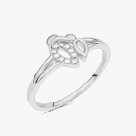 Złoty Pierścionek z Brylantami Biały - Venetia Jewels - 14K złoto z brylantami