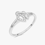 Złoty Pierścionek z Brylantami Biały - Venetia Jewels - 14K złoto z brylantami