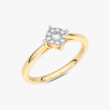 Klasyczny Pierścionek z Brylantami żółty - Venetia Jewels - 14K złoto z brylantami