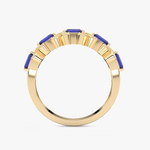 Pierścionek Obrączka z Szafirami - Venetia Jewels - 14K złoto z brylantami