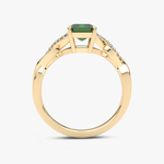 Skręcony Pierścionek ze Szmaragdem - Venetia Jewels - 14K złoto z brylantami