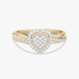Pierścionek w Kształcie Serca z Brylantami - Venetia Jewels - 14K złoto z brylantami