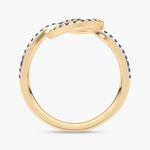 Spleciony Szafirowy Pierścionek - Venetia Jewels - 14K złoto z brylantami