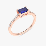 Pierścionek Vintage z Szafirem i Brylantami Różowy - Venetia Jewels - 14K złoto z brylantami