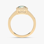 Pierścionek z Akwamarynem i Brylantami - Venetia Jewels - 14K złoto z brylantami