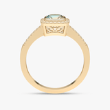 Pierścionek z Akwamarynem i Brylantami - Venetia Jewels - 14K złoto z brylantami