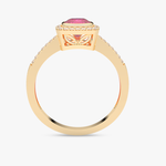Pierścionek z Różowym Turmalinem i Brylantami - Venetia Jewels - 14K złoto z brylantami