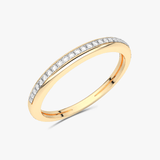 Obrączka z Paskiem Brylantów żółty - Venetia Jewels - 14K złoto z brylantami