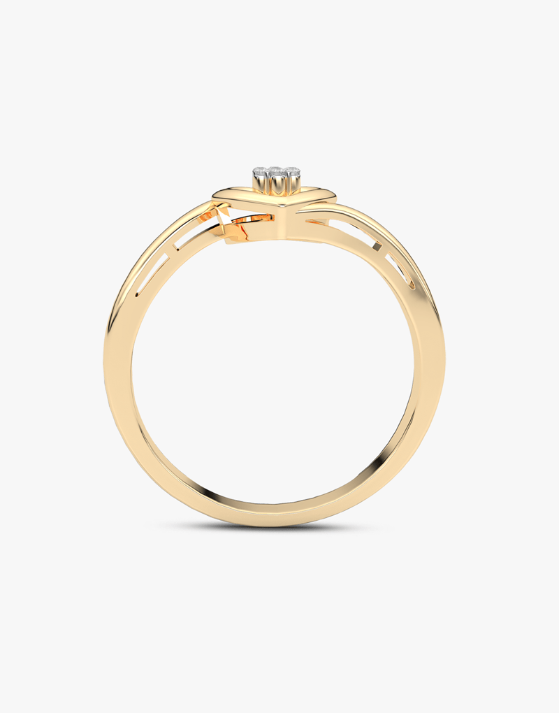 Pierścionek z Brylantowym Sercem - Venetia Jewels - 14K złoto z brylantami