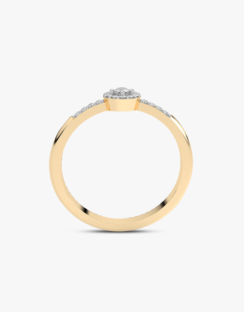 Klasyczny Pierścionek z Brylantami - Venetia Jewels - 14K złoto z brylantami