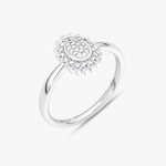 Królewski Pierścionek z Brylantami Biały - Venetia Jewels - 14K złoto z brylantami