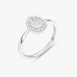 Królewski Pierścionek z Brylantami Biały - Venetia Jewels - 14K złoto z brylantami