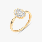 Królewski Pierścionek z Brylantami żółty - Venetia Jewels - 14K złoto z brylantami