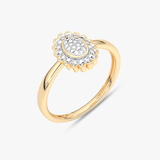 Królewski Pierścionek z Brylantami żółty - Venetia Jewels - 14K złoto z brylantami