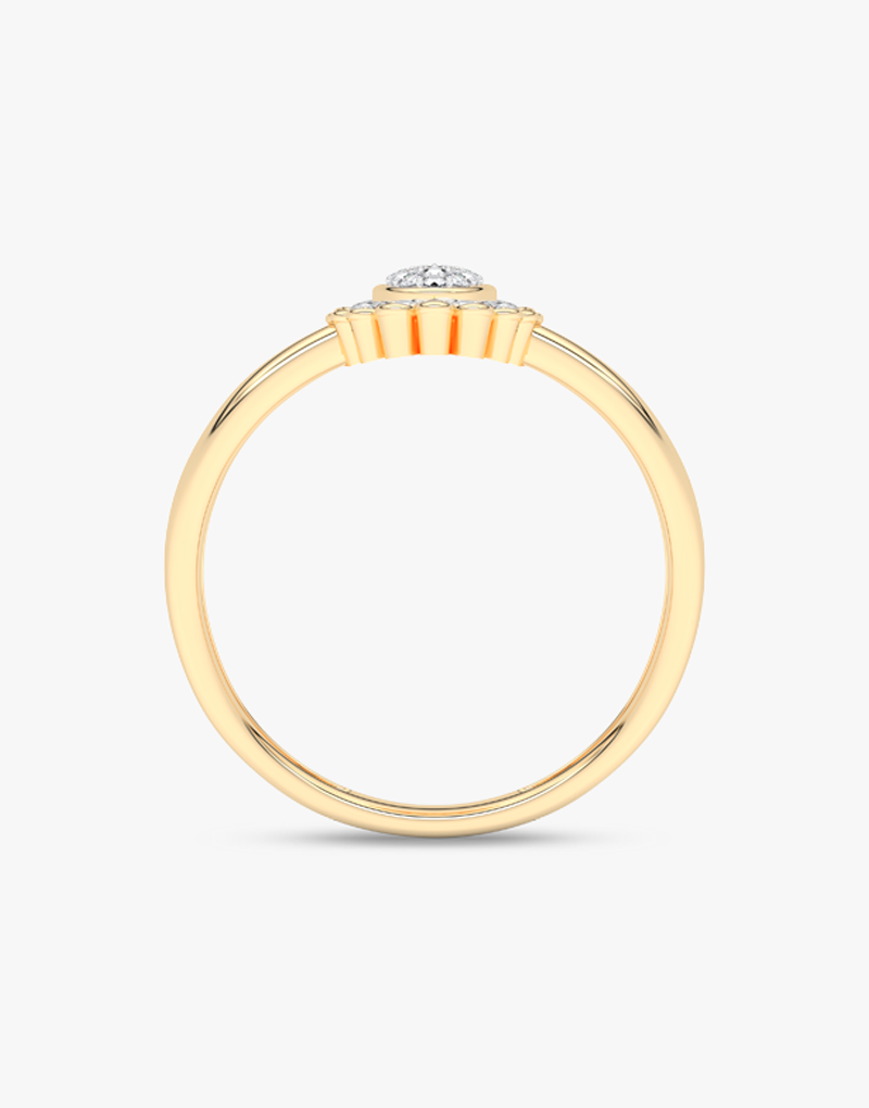 Królewski Pierścionek z Brylantami - Venetia Jewels - 14K złoto z brylantami