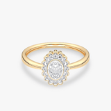 Królewski Pierścionek z Brylantami - Venetia Jewels - 14K złoto z brylantami