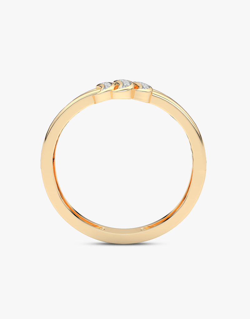 Falujący Pierścionek z Brylantami - Venetia Jewels - 14K złoto z brylantami