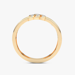 Falujący Pierścionek z Brylantami - Venetia Jewels - 14K złoto z brylantami