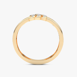 Falujący Pierścionek z Brylantami - Venetia Jewels - 14K złoto z brylantami