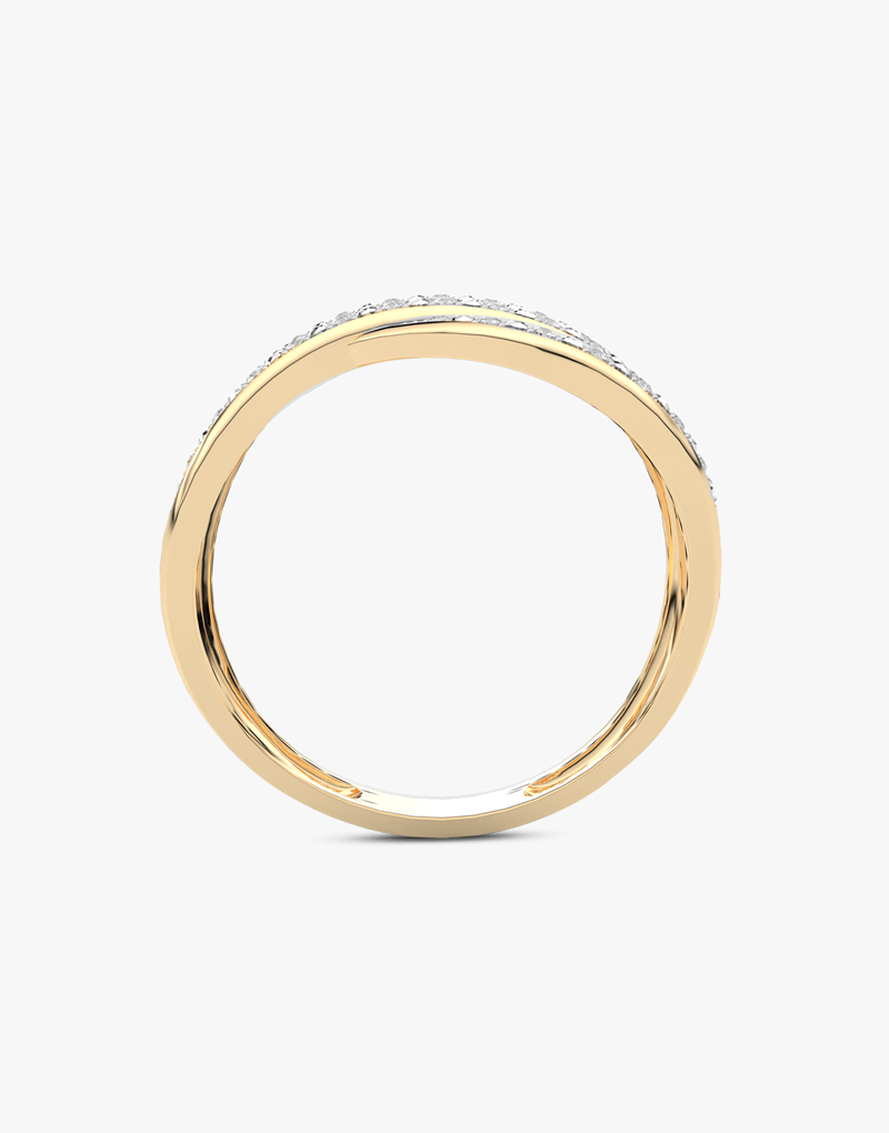 Skręcony Koktajlowy Pierścionek z Brylantami - Venetia Jewels - 14K złoto z brylantami