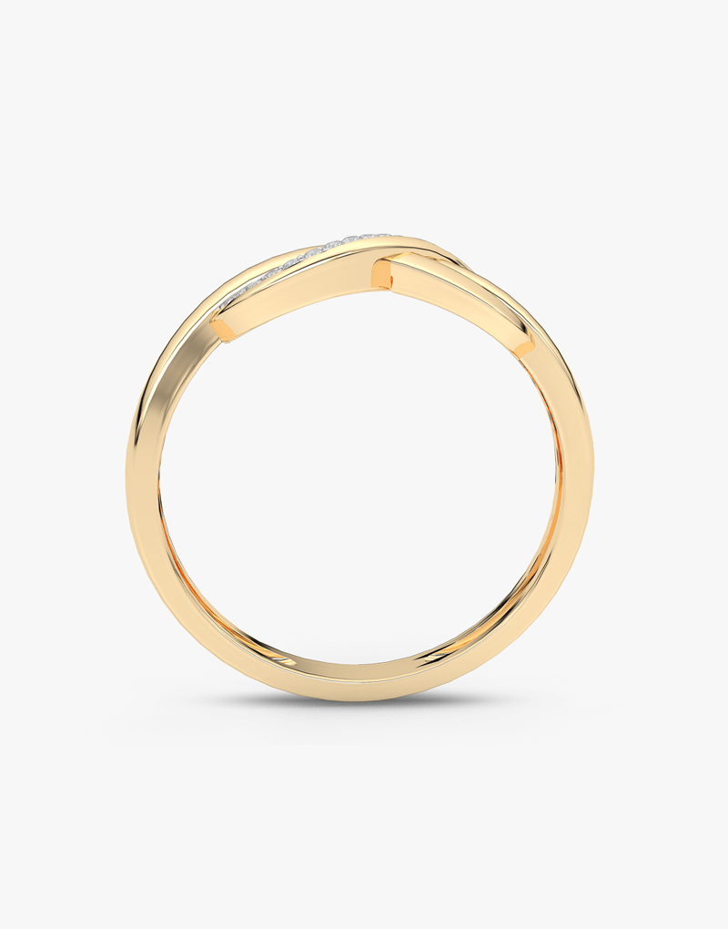 Pierścionek z Motywem Brylantowej Nieskończoności - Venetia Jewels - 14K złoto z brylantami