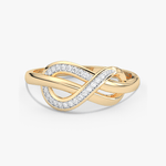 Pierścionek z Motywem Brylantowej Nieskończoności - Venetia Jewels - 14K złoto z brylantami