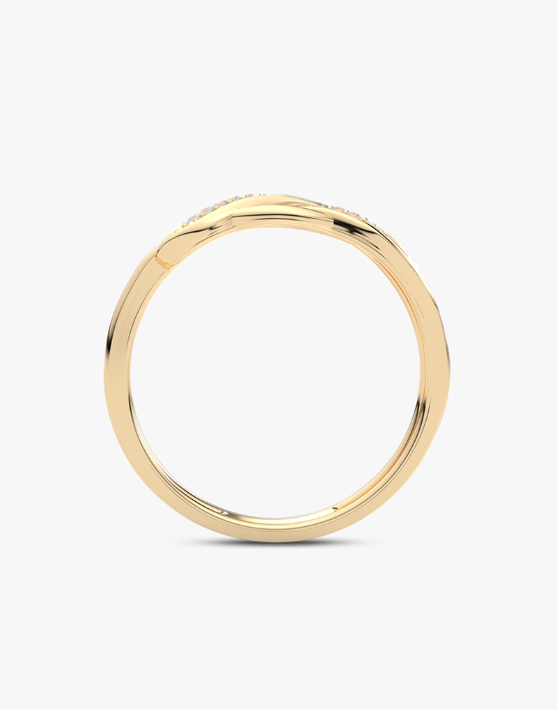 Kręty Pierścionek z Brylantami - Venetia Jewels - 14K złoto z brylantami