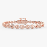 Bransoletka infinity złoto 14k z delikatnymi diamentami i eleganckim wzorem falistym