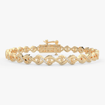 Bransoletka infinity złoto 14k z diamentami, elegancka biżuteria od Venetia Jewels