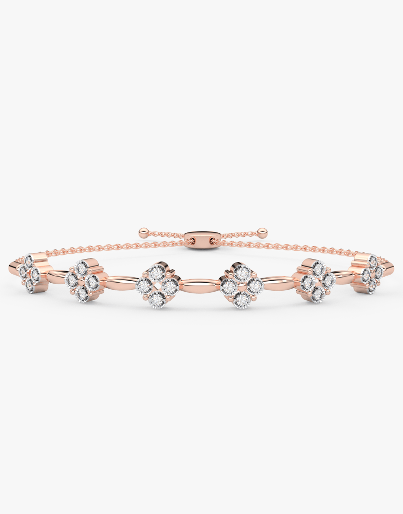 Bransoletka z brylantami od Venetia Jewels w różowym złocie, elegancka i stylowa biżuteria