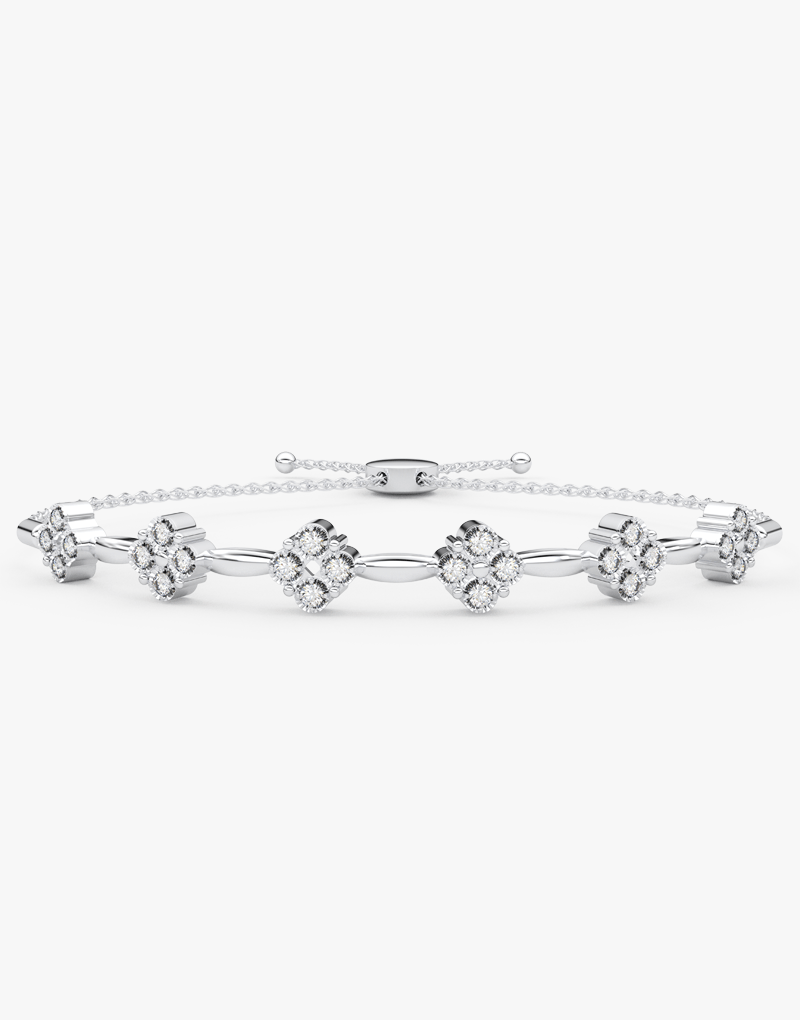 Bransoletka z brylantami od Venetia Jewels, elegancka biżuteria z diamentami w srebrnej oprawie