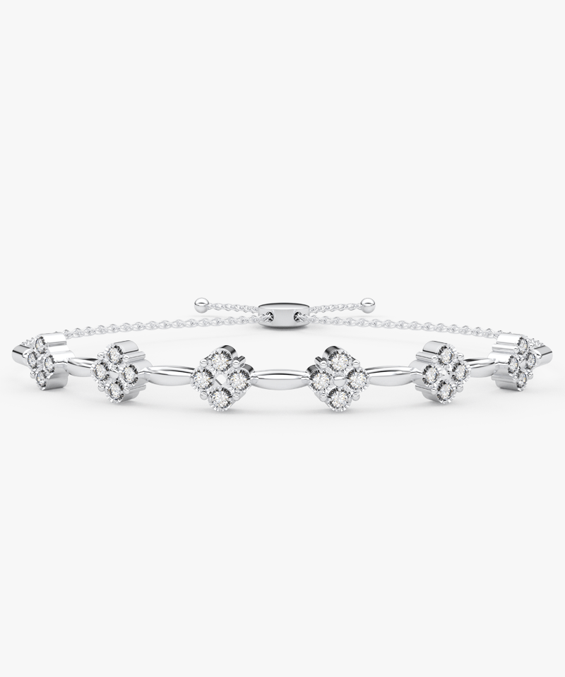 Bransoletka z brylantami od Venetia Jewels, elegancka biżuteria z diamentami w srebrnej oprawie