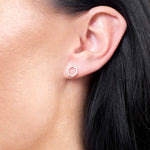 Damskie brylantowe kolczyki sztyfty w kształcie heksagonu od Venetia Jewels