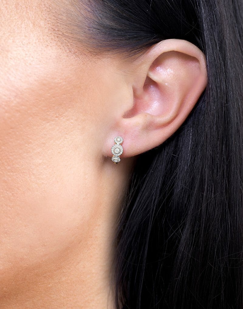 Brylantowe kolczyki vintage od Venetia Jewels, elegancka biżuteria na każdą okazję