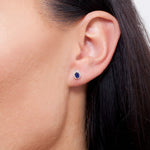 Kolczyki szafirowe vintage od Venetia Jewels w eleganckim, klasycznym stylu