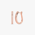 Różowe złote kolczyki z brylantami od Venetia Jewels, elegancki design na każdą okazję