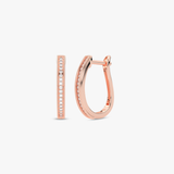 Różowe złote kolczyki z brylantami od Venetia Jewels, elegancki design na każdą okazję