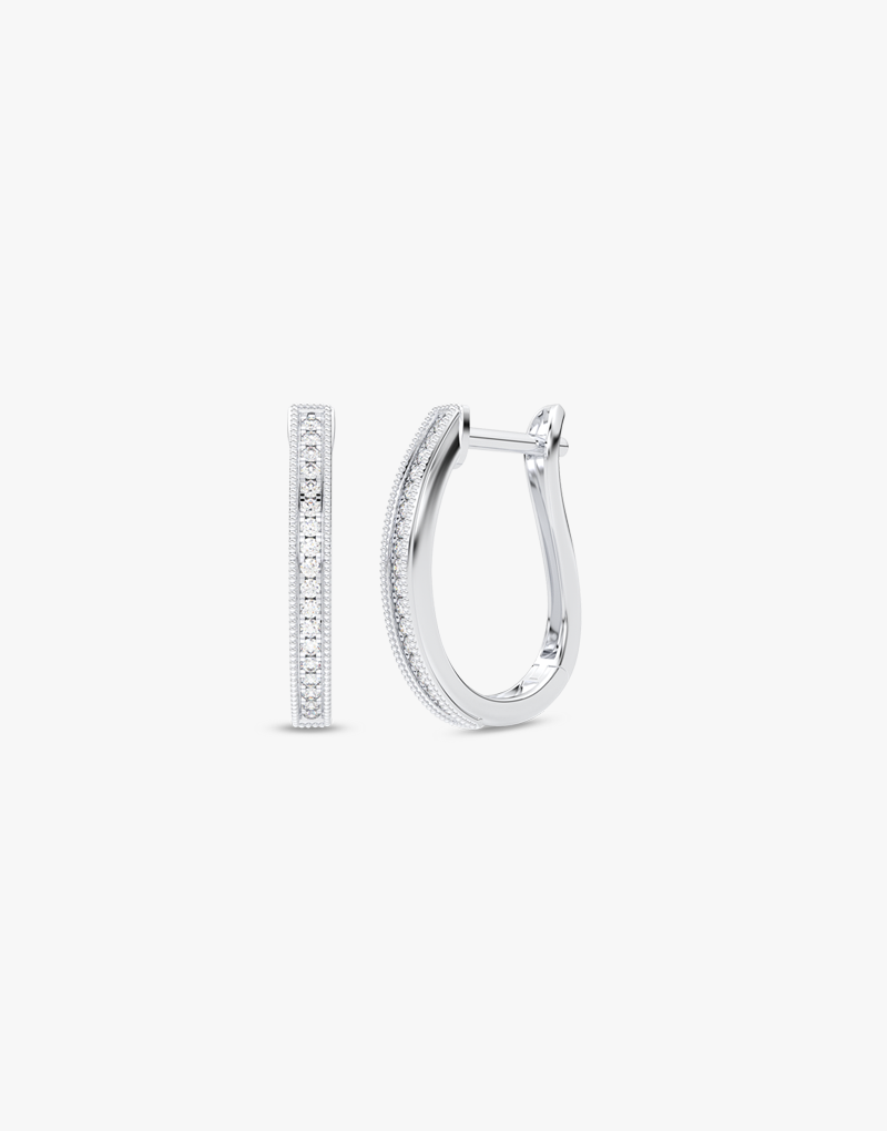 Eleganckie kolczyki z brylantami od Venetia Jewels w kształcie prostokątnych wstawek