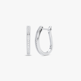 Eleganckie kolczyki z brylantami od Venetia Jewels w kształcie prostokątnych wstawek