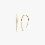 Złote kolczyki z brylantami złote, eleganckie i nowoczesne, idealne na specjalne okazje