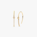 Złote kolczyki z brylantami złote, eleganckie i nowoczesne, idealne na specjalne okazje