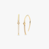 Złote kolczyki z brylantami złote, eleganckie i nowoczesne, idealne na specjalne okazje