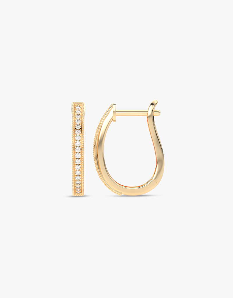 Złote kolczyki z brylantami o nowoczesnym designie, idealne na każdą okazję