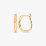 Złote kolczyki z brylantami o nowoczesnym designie, idealne na każdą okazję