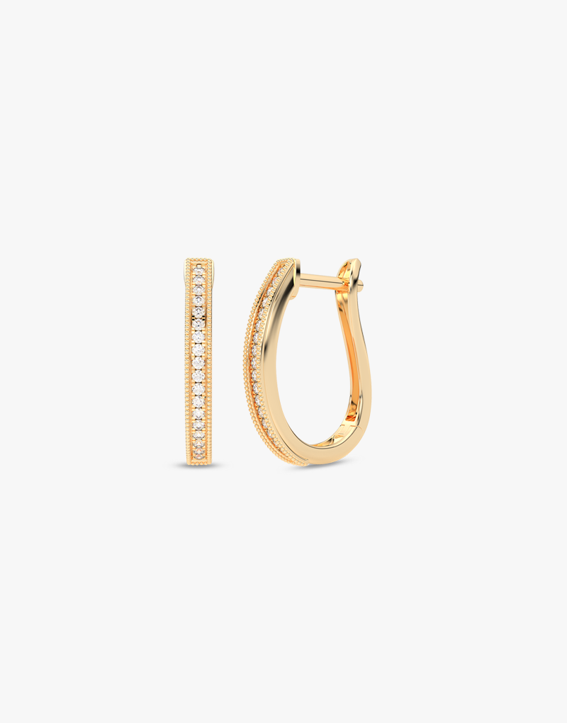 Złote kolczyki z brylantami o eleganckim designie, idealne na specjalne okazje