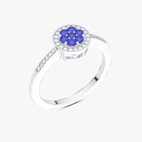 Pierścionek z szafirem i diamentami od Venetia Jewels w eleganckim designie