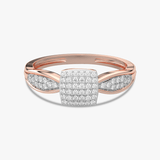 Pierścionek Venetia Jewels VCR-13000 z diamentami w białym i różowym złocie