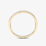 Skręcony pierścionek z brylantami w złotej oprawie od Venetia Jewels, elegancki dodatek na każdą okazję