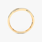 Złoty spleciony pierścionek z brylantami elegancki dodatek do biżuterii od Venetia Jewels